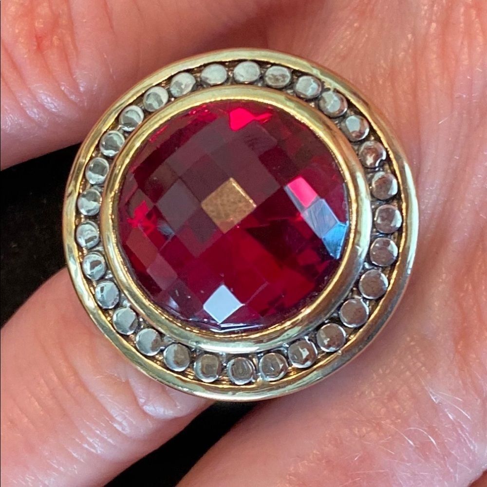 Simulated Ruby Ring